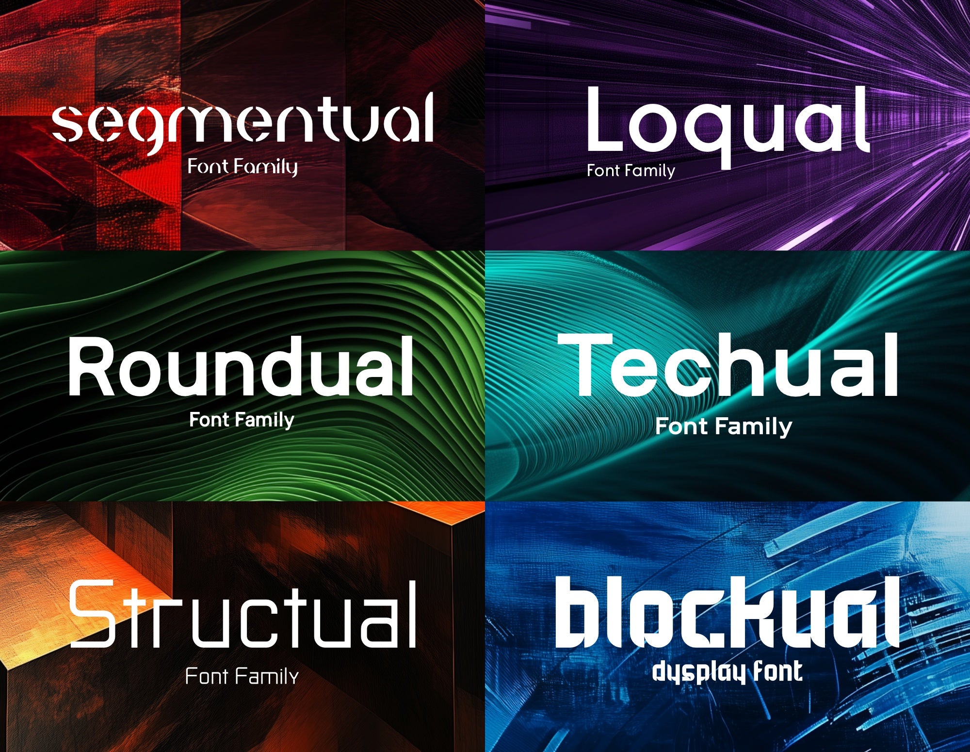 6 Families | 38+1 fonts